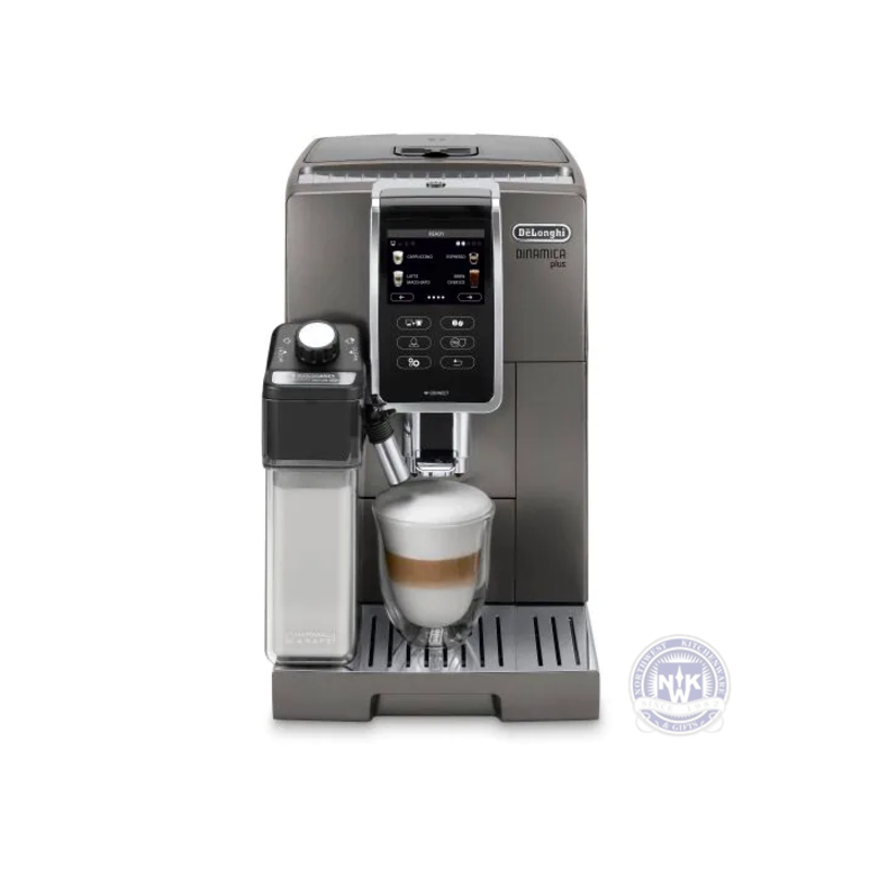 Dinamica Plus- Smart Coffee & Espresso Machine With Coffee Link Connectivity App + Automatic Milk Frother, Titanium - Ecam37095ti