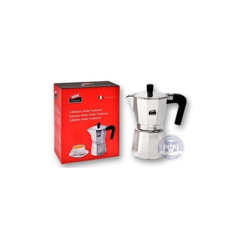 VEV VIGANO TRADIZIONE 12 CUP STOVE TOP ESPRESSO MAKER