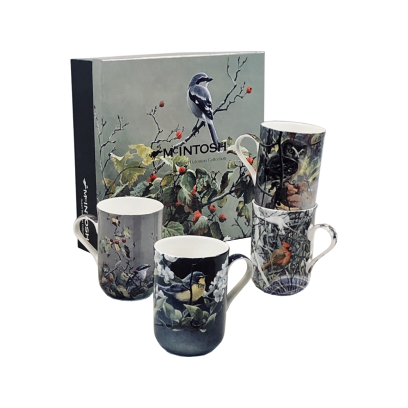 Bateman Birds Set of 4 Mugs