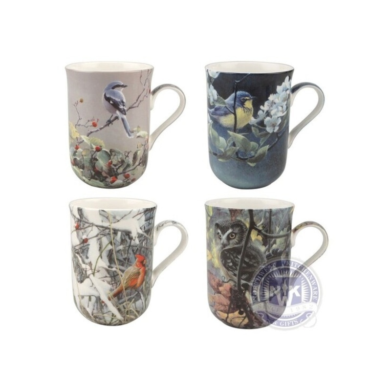 Bateman Birds Set of 4 Mugs