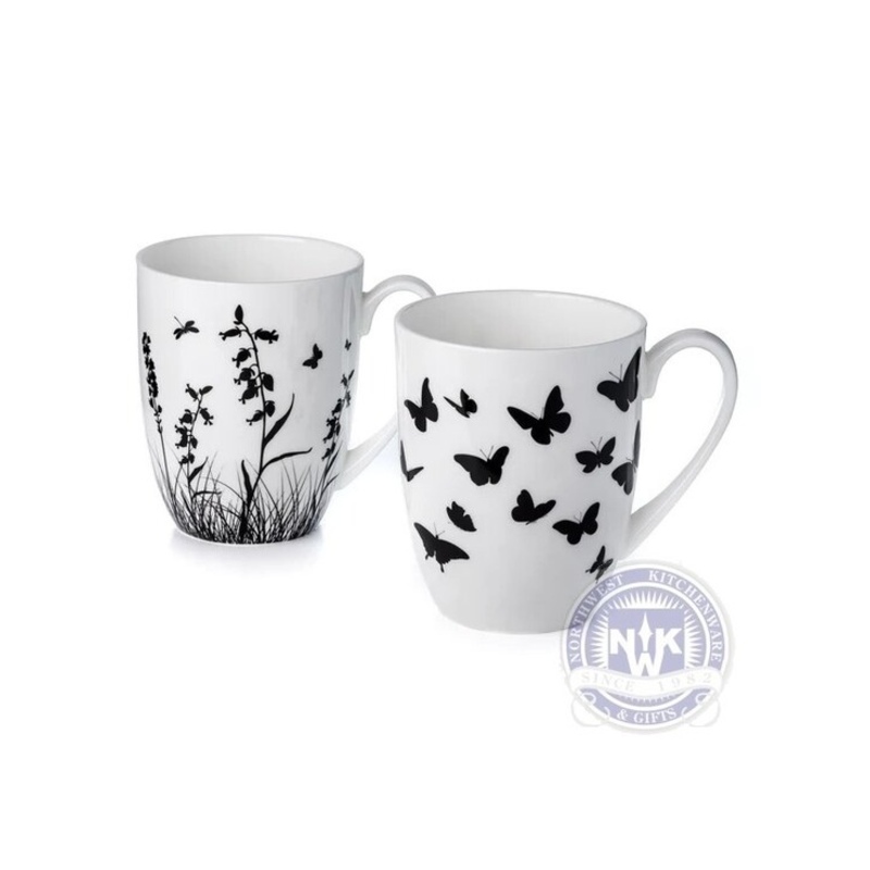 Meadow Silhouette Pair of 2 Mugs