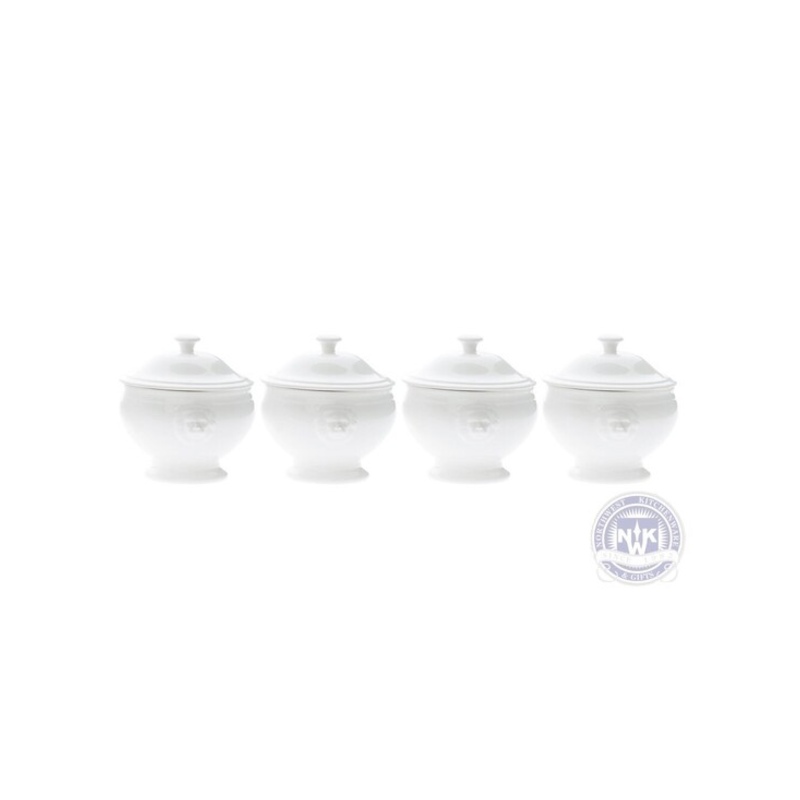 Lion Soup Bowl with lid Set of 4